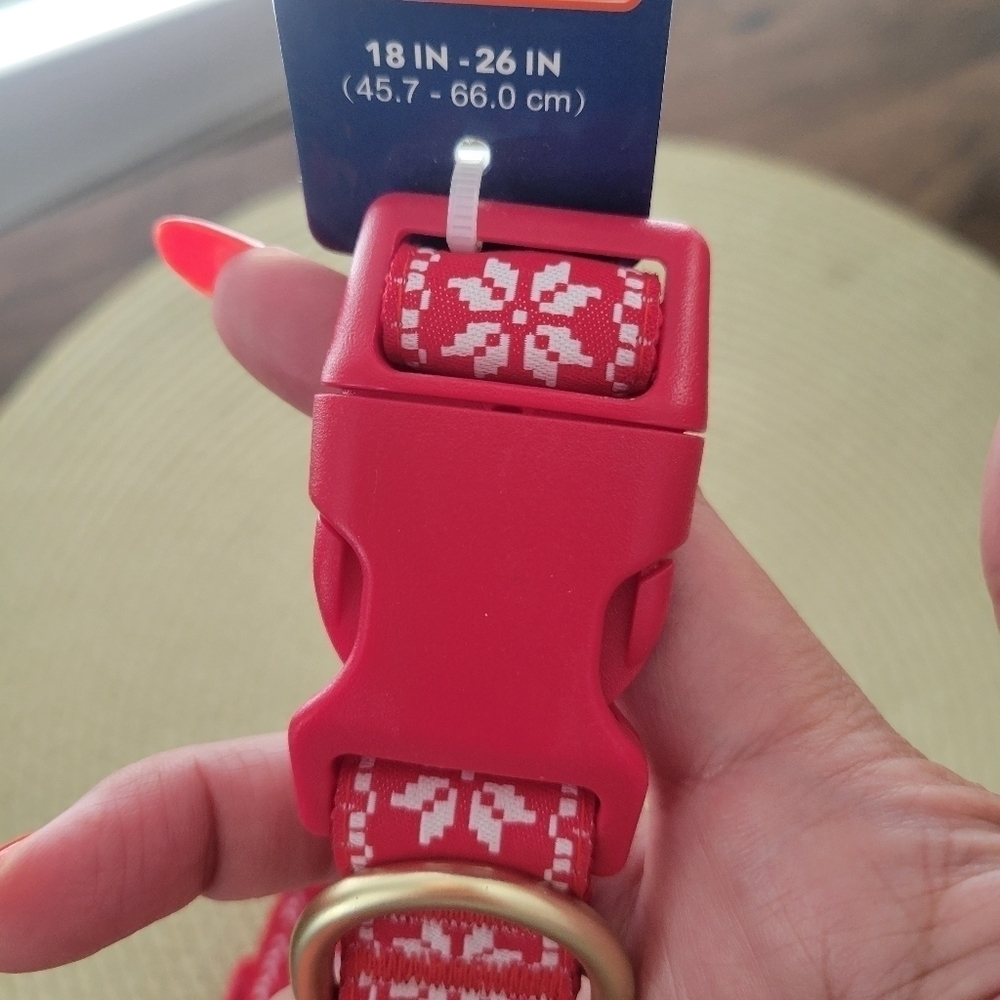 Top Paw Holiday Dog Collar L Red - Picture 6 of 8